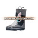 Waterproof printed high top rubber rain boot