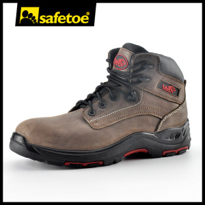 Metal Free Leather Safety Shoes for Men with Composite Toe